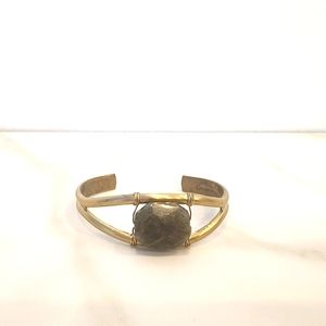 Womens Stone bracelet with gold finish- boho style.